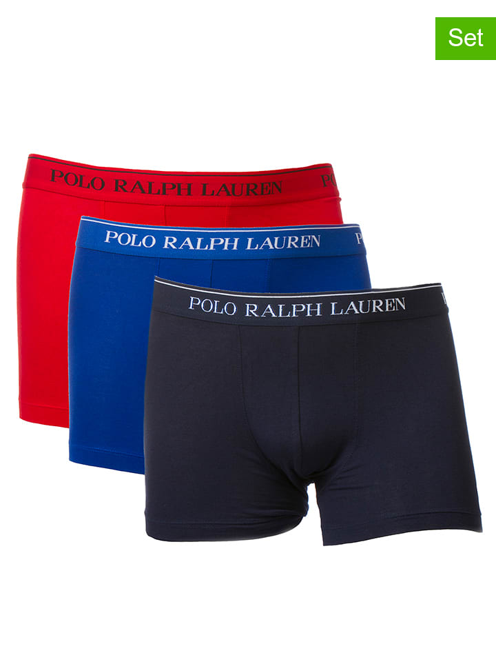 Ralph Lauren Underwear Bokserki (3 pary) w kolorze granatowym, niebieskim i czerwonym rozmiar: S
