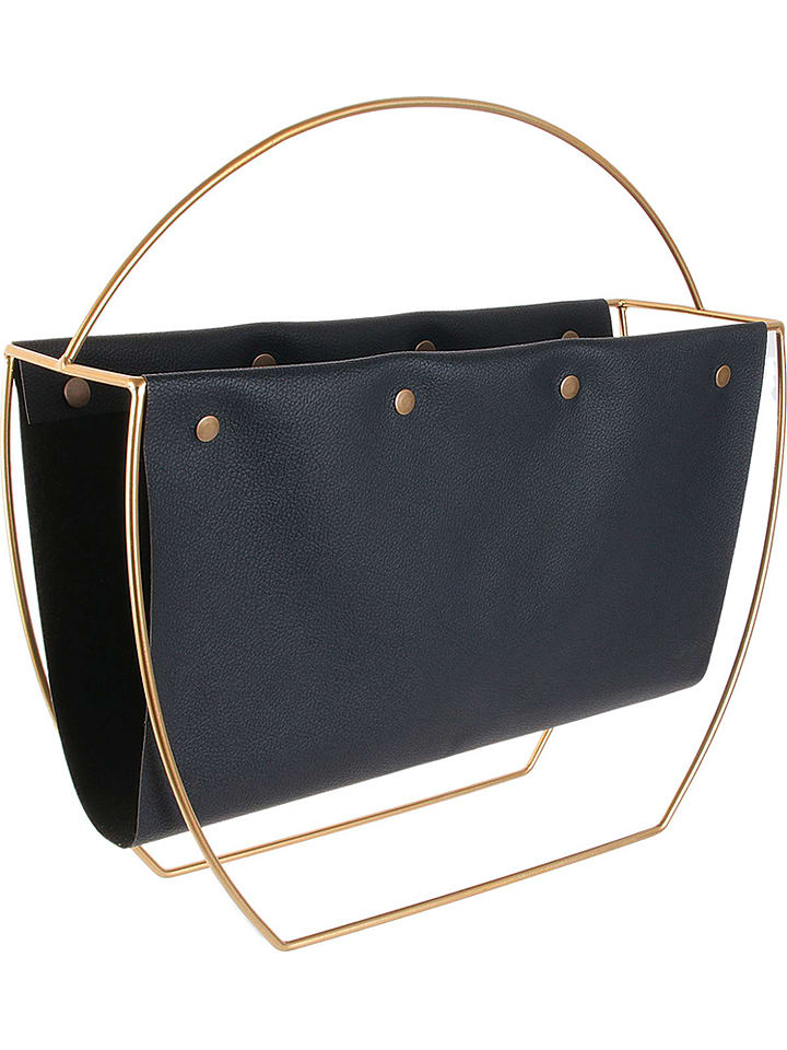 Rétro Chic Uchwyt w kolorze złoto-czarnym na gazety - 41 x 40 x 13 cm rozmiar: onesize