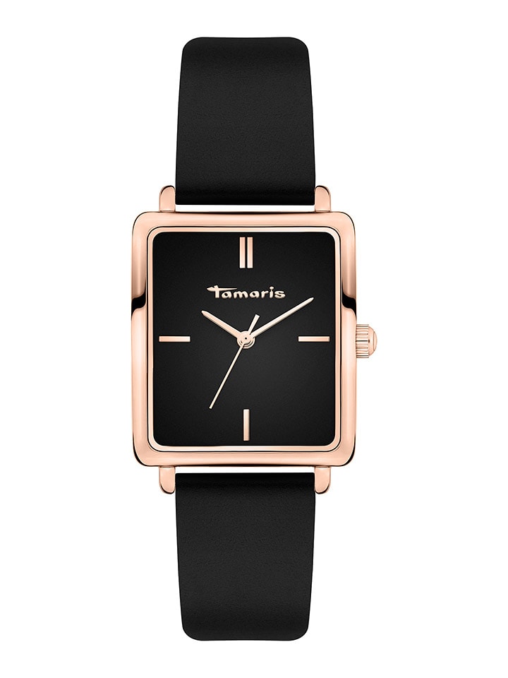 Tamaris Zegarek kwarcowy w kolorze różowozłoto-czarnym rozmiar: onesize