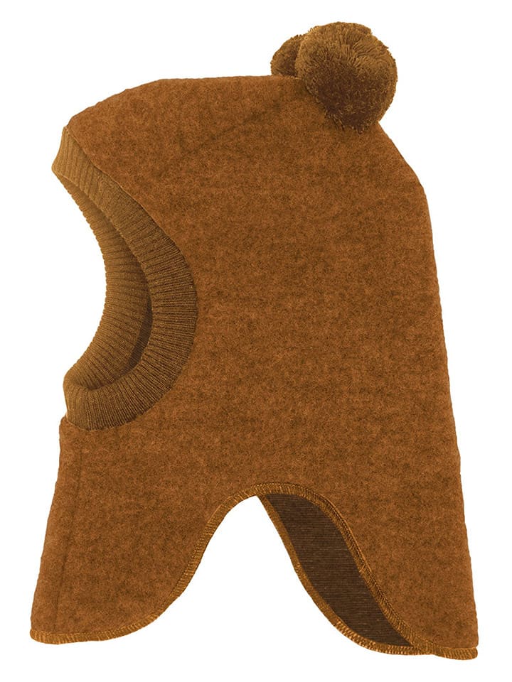 MaxiMo Wełniana kominiarka w kolorze jasnobrązowym rozmiar: 49 cm