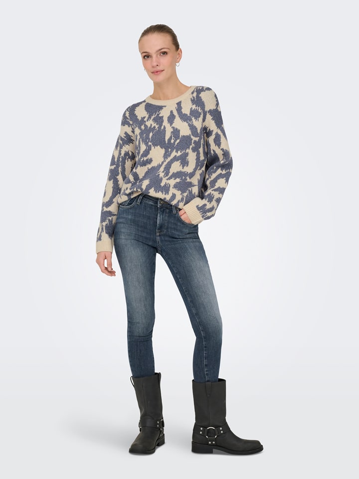 ONLY Sweter w kolorze niebiesko-beżowym rozmiar: M