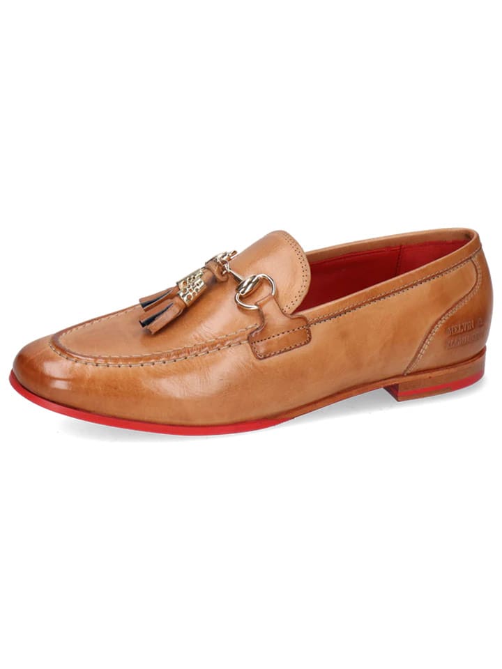 MELVIN & HAMILTON Skórzane mokasyny "Scarlett 78" w kolorze jasnobrązowym rozmiar: 41