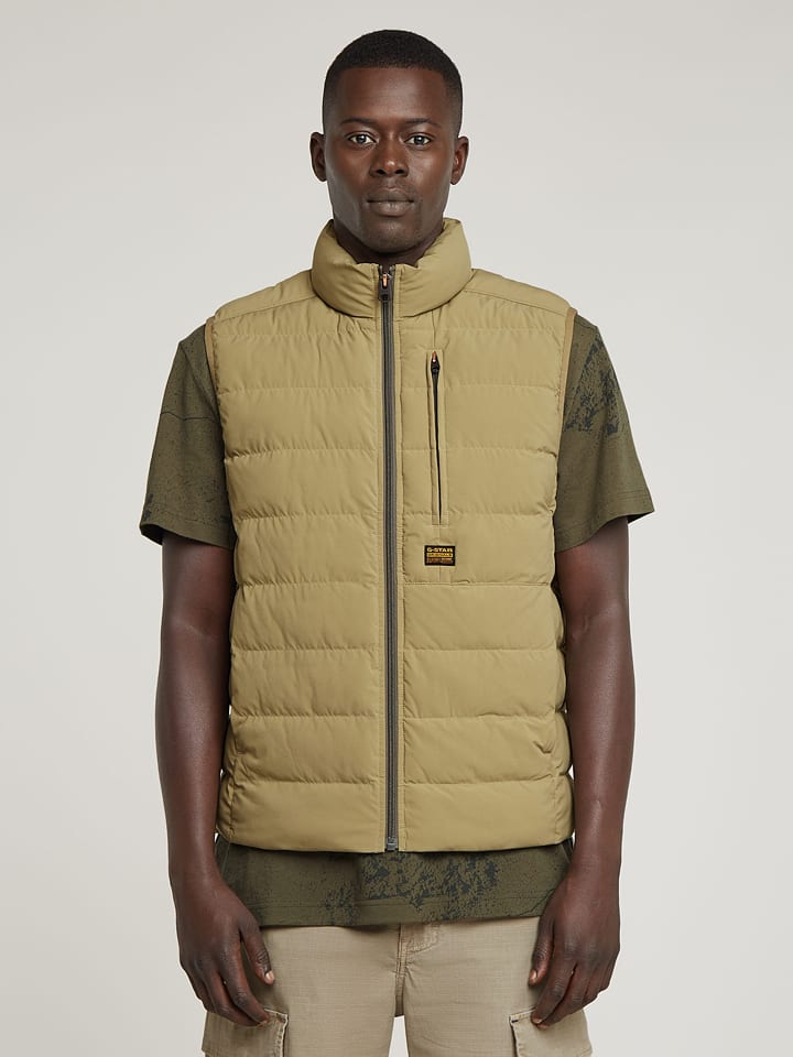 G-Star Kamizelka pikowana w kolorze beżowym rozmiar: L