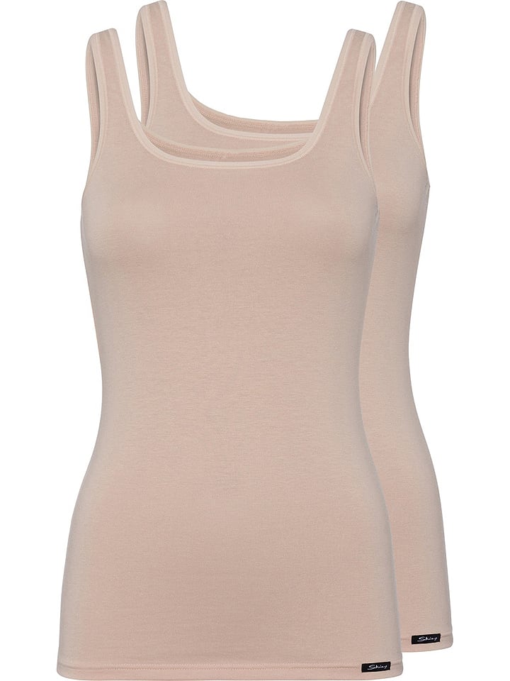 Skiny Podkoszulki (2 szt.) w kolorze cielistym rozmiar: 44