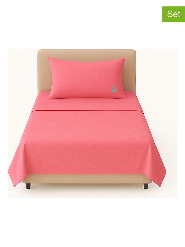 Benetton 4-częściowy zestaw w kolorze różowym rozmiar: 260x280 cm