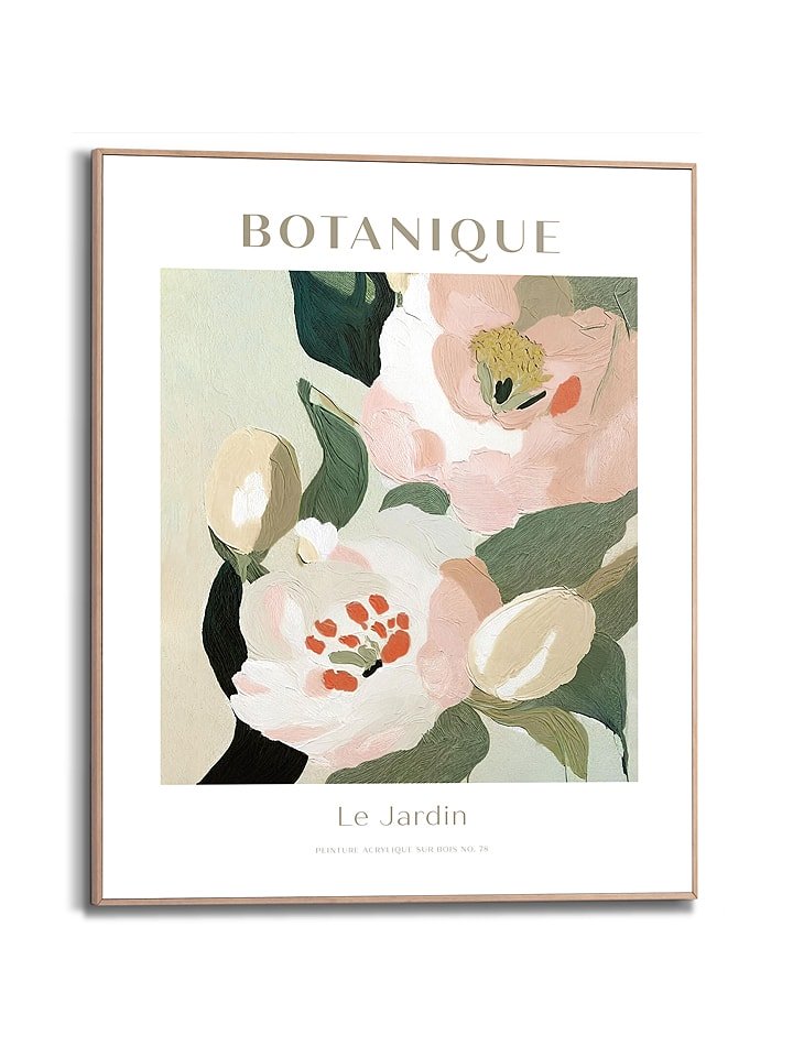 Orangewallz Druk artystyczny "Jardin Pastels" w ramce rozmiar: 40x50 cm