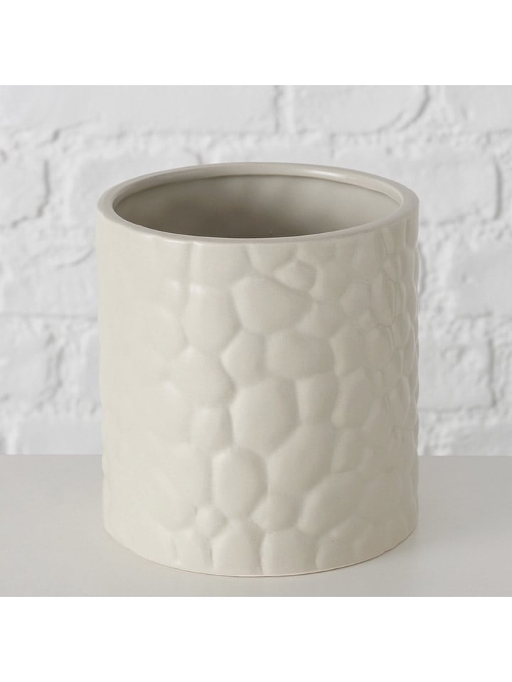 Boltze Osłonka w kolorze kremowym na doniczkę - wys. 13,5 x Ø 13 cm rozmiar: onesize