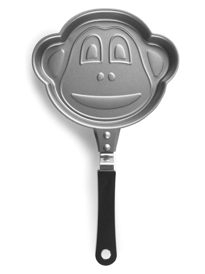 Ibili Patelnie (2 szt.) "Monkey Shape" w kolorze srebrno-czarnym - 16 x 16 cm rozmiar: onesize