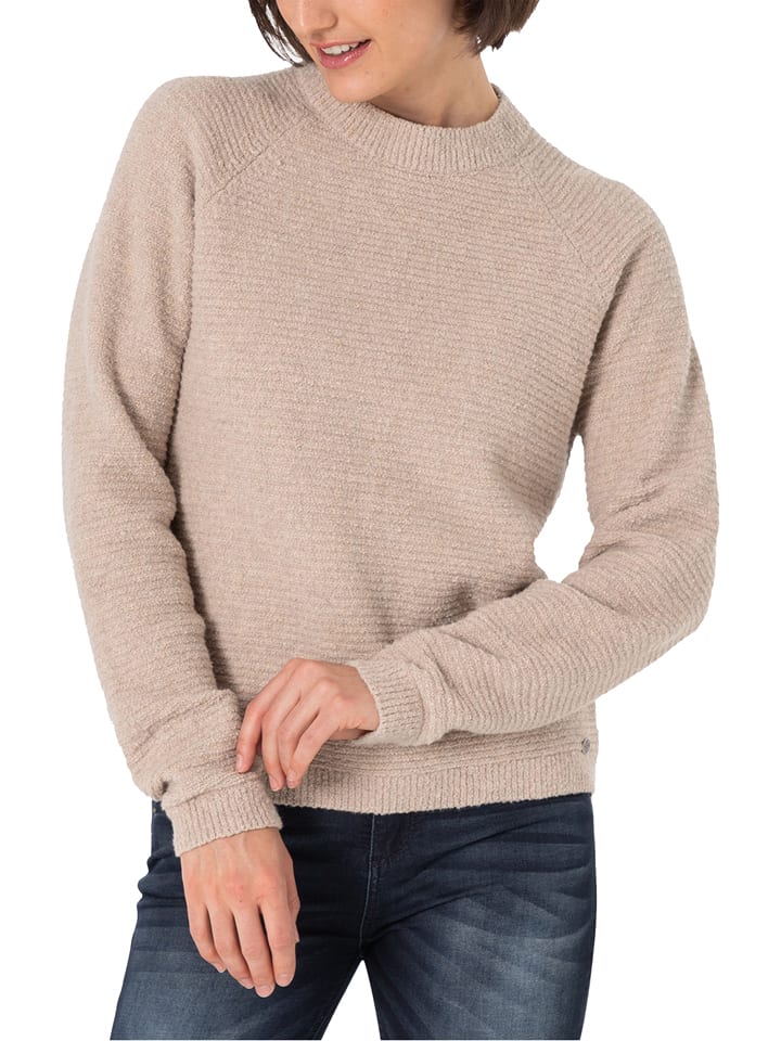 Timezone Sweter w kolorze beżowym rozmiar: L