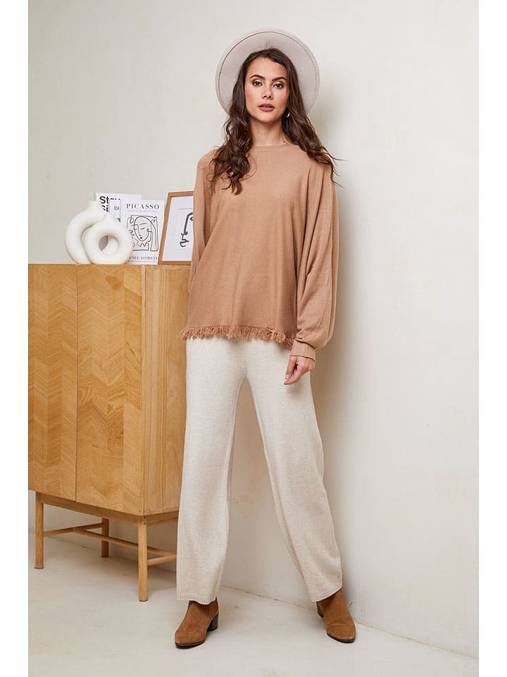 Soft Cashmere Sweter w kolorze jasnobrązowym rozmiar: 38/40