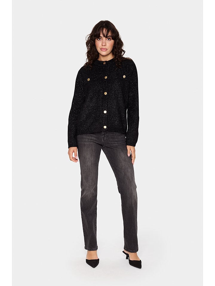SAINT TROPEZ Kardigan "Isela" w kolorze czarnym rozmiar: XS