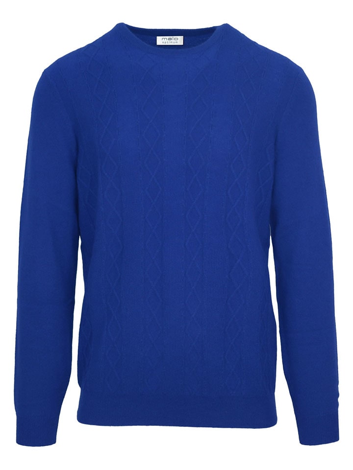 Malo Optimum Kaszmirowy sweter w kolorze niebieskim rozmiar: XL