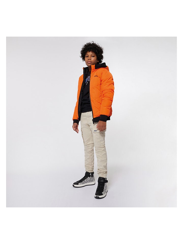 DKNY Dwustronna kurtka pikowana w kolorze pomarańczowo-czarnym rozmiar: 164