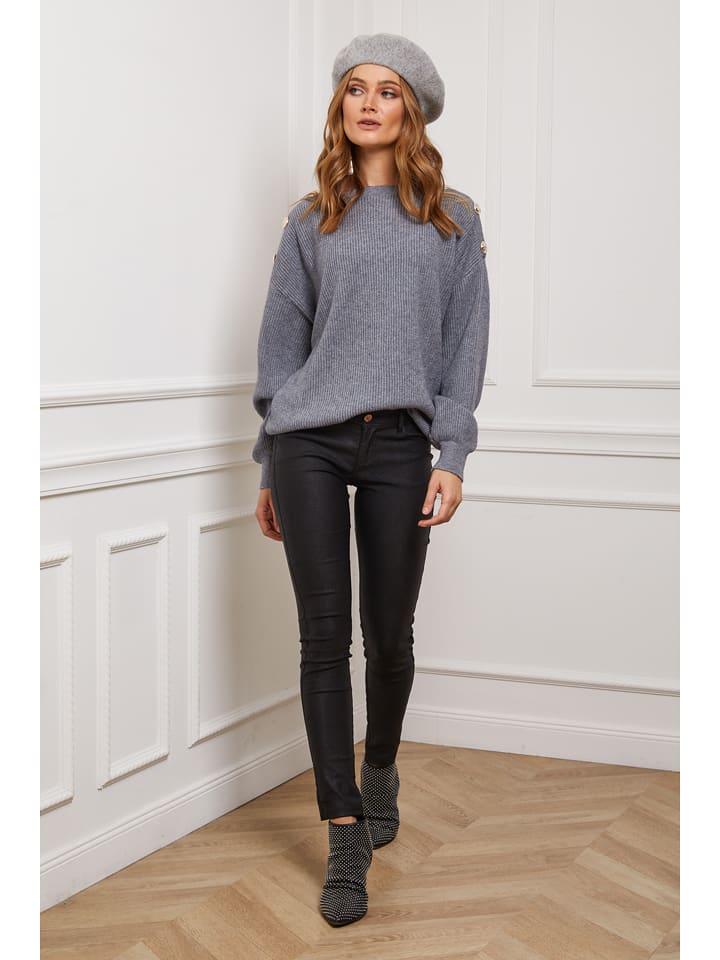 Joséfine Sweter "Burny" w kolorze szarym rozmiar: L