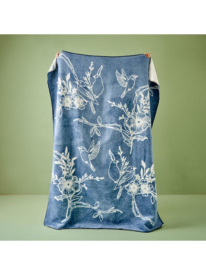 BELLA MAISON Koc w kolorze niebiesko-białym rozmiar: 130x170 cm