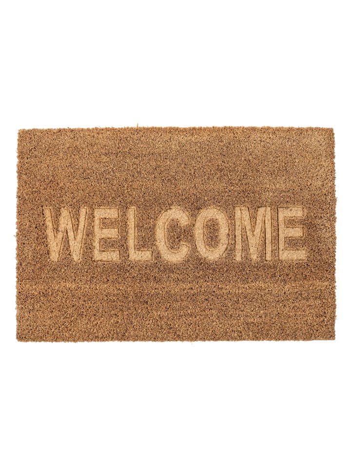 Bizzotto Wycieraczka "Maris" w kolorze jasnobrązowym z włókna kokosowego - 60 x 40 cm rozmiar: onesize