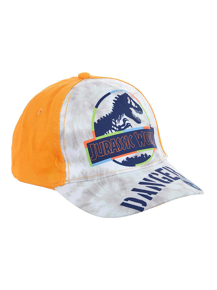 Jurassic World Czapka "Park Jurajski" w kolorze granatowo-pomarańczowo-szarym rozmiar: 52 cm
