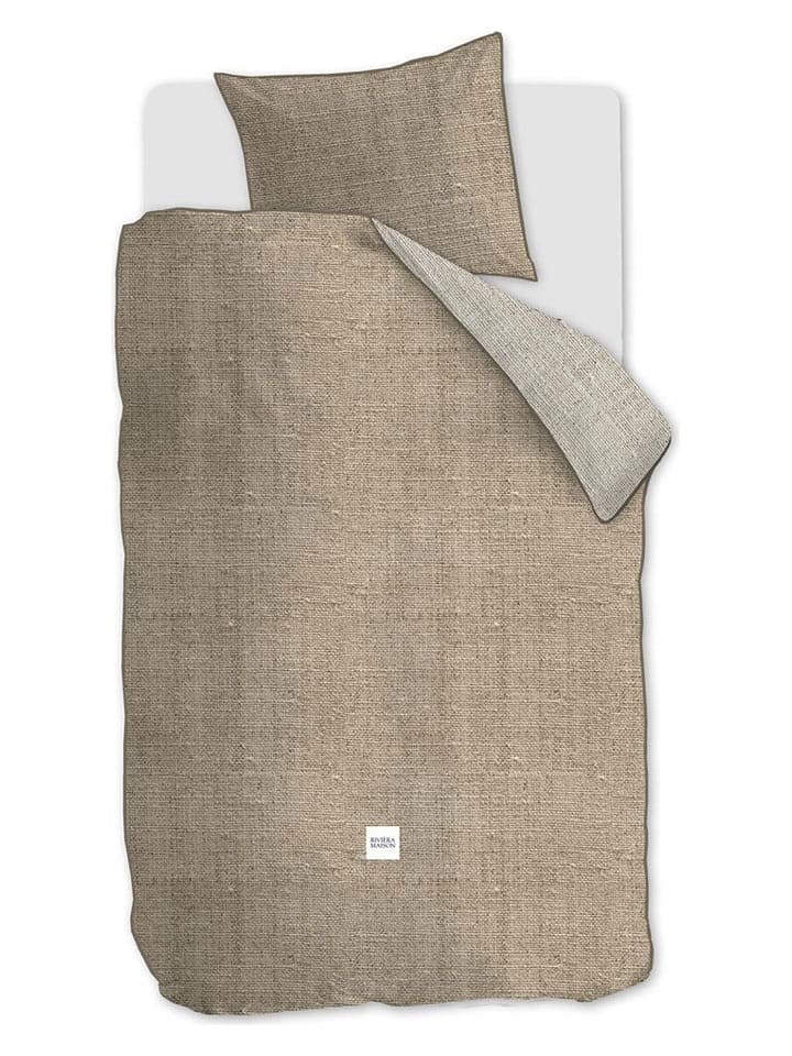 Rivièra Maison Komplet pościeli "Coughton" w kolorze jasnobrązowym rozmiar: 135x200 cm