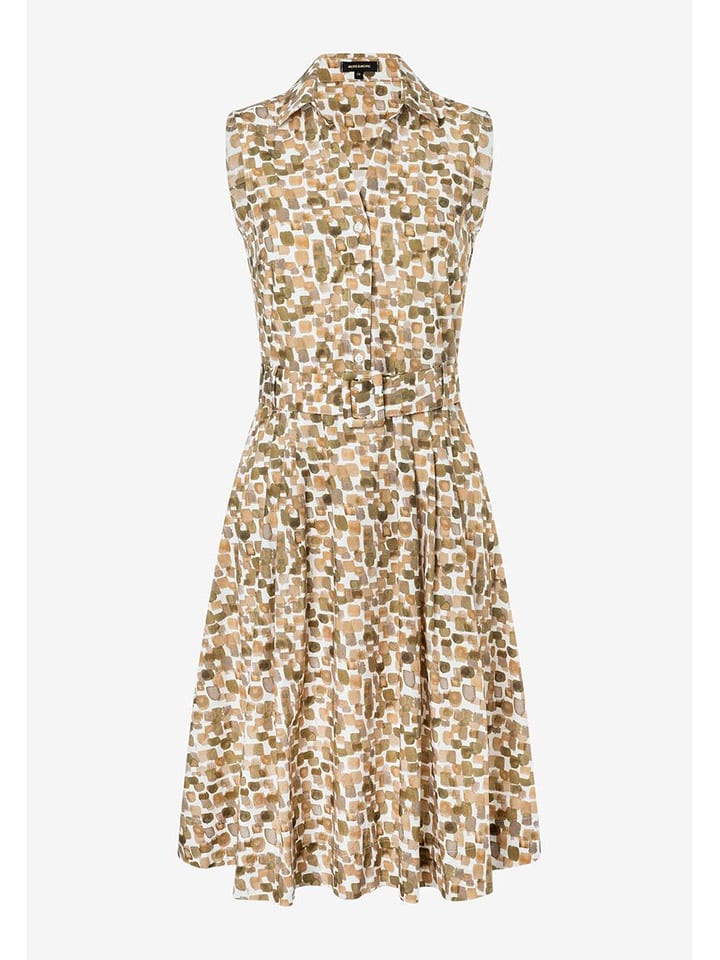 More & More Sukienka w kolorze karmelowo-białym rozmiar: 42