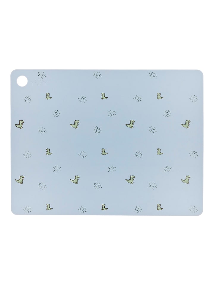 OYOY mini Podkładka stołowa "Theo Dino" w kolorze błękitnym - 45 x 34 cm rozmiar: onesize