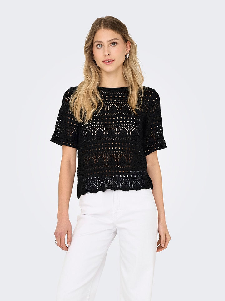 JDY Koszulka dzianinowa w kolorze czarnym rozmiar: S