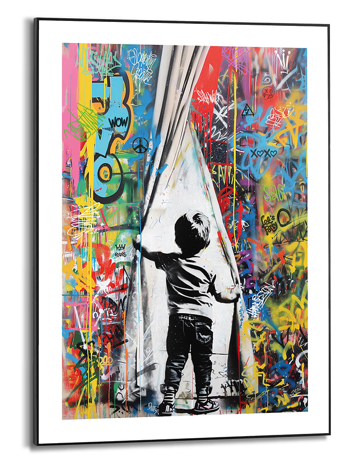 Orangewallz Druk artystyczny "Curiosity" w ramce rozmiar: 40x50 cm