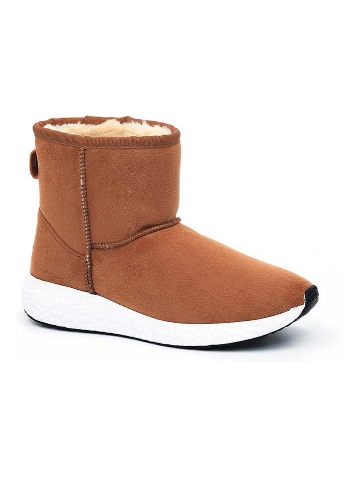 ISLAND BOOT Skórzane botki zimowe "Spotty" w kolorze jasnobrązowym rozmiar: 36