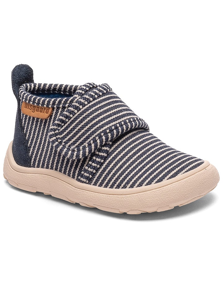 bisgaard Skórzane kapcie w kolorze biało-granatowym rozmiar: 30