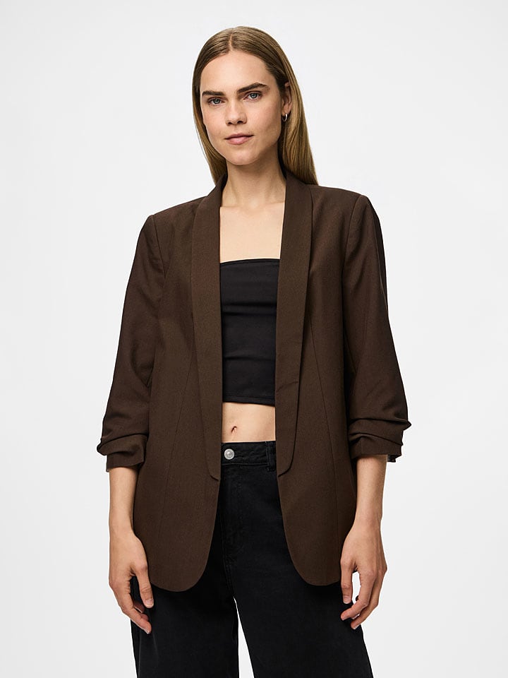 Pieces Blezer "Bosella" w kolorze jasnobrązowym rozmiar: M