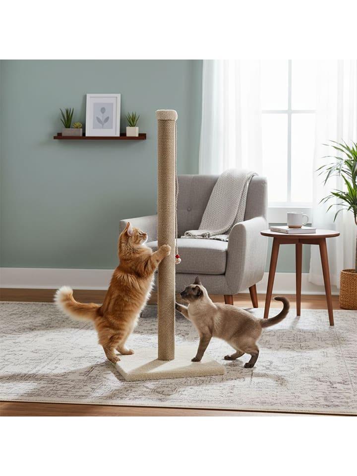 Paws&Whiskers Drapak "Aero" w kolorze beżowym dla kota - 37,5 x 102 x 37,5 cm rozmiar: onesize