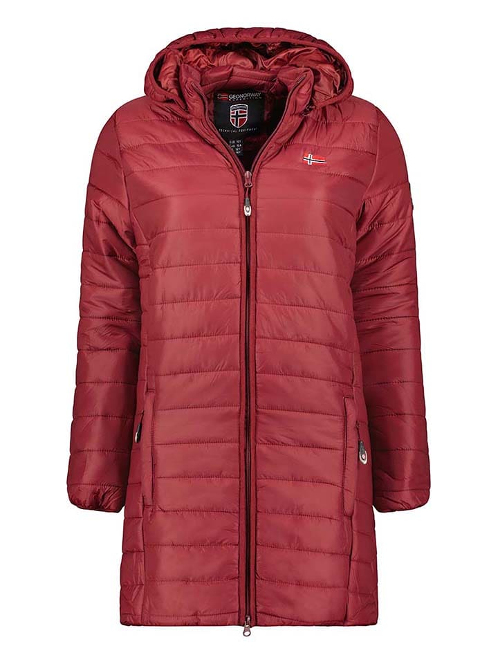 Geographical Norway Płaszcz pikowany "Atika" w kolorze bordowym rozmiar: XL