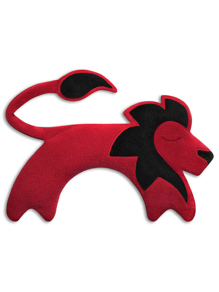 Leschi Poduszka termiczna "Lion Juri" w kolorze czerwonym na ramiona - 36 x 24 cm rozmiar: onesize