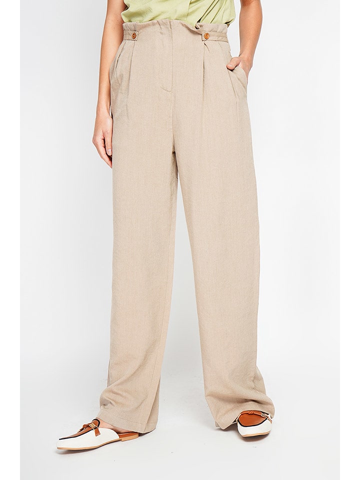 ASSUILI Spodnie w kolorze beżowym rozmiar: 40