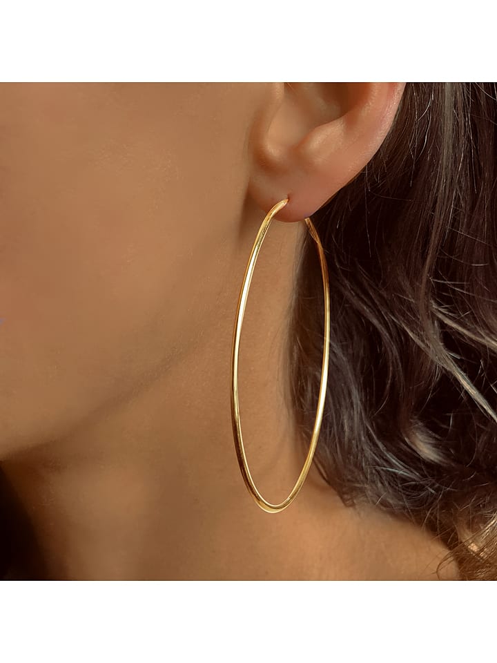 DI GIORGIO Pozłacane kolczyki-kreole rozmiar: onesize