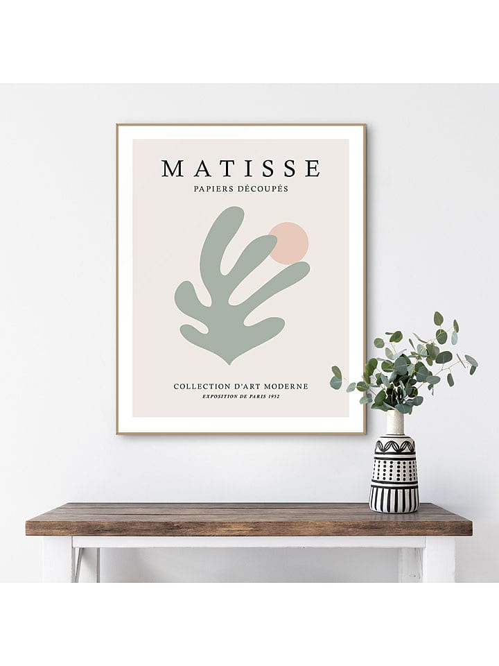 Orangewallz Druk artystyczny "Minimalism Matisse" w ramce rozmiar: 40x50 cm