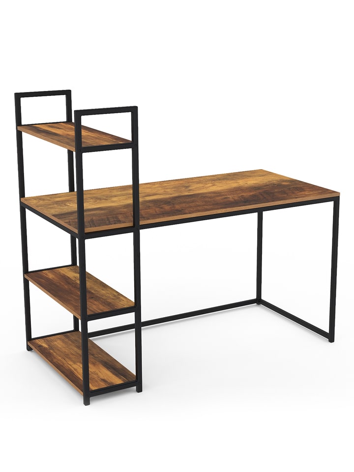 IDOMYA Essentials Biurko w kolorze czarno-brązowym - 113 x 120 x 64 cm rozmiar: onesize