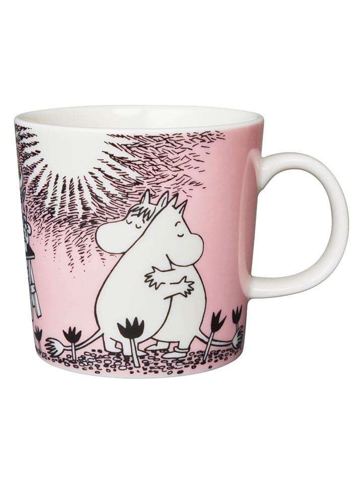 Moomin Kubek "Love" w kolorze jasnoróżowo-białym - 300 ml rozmiar: onesize