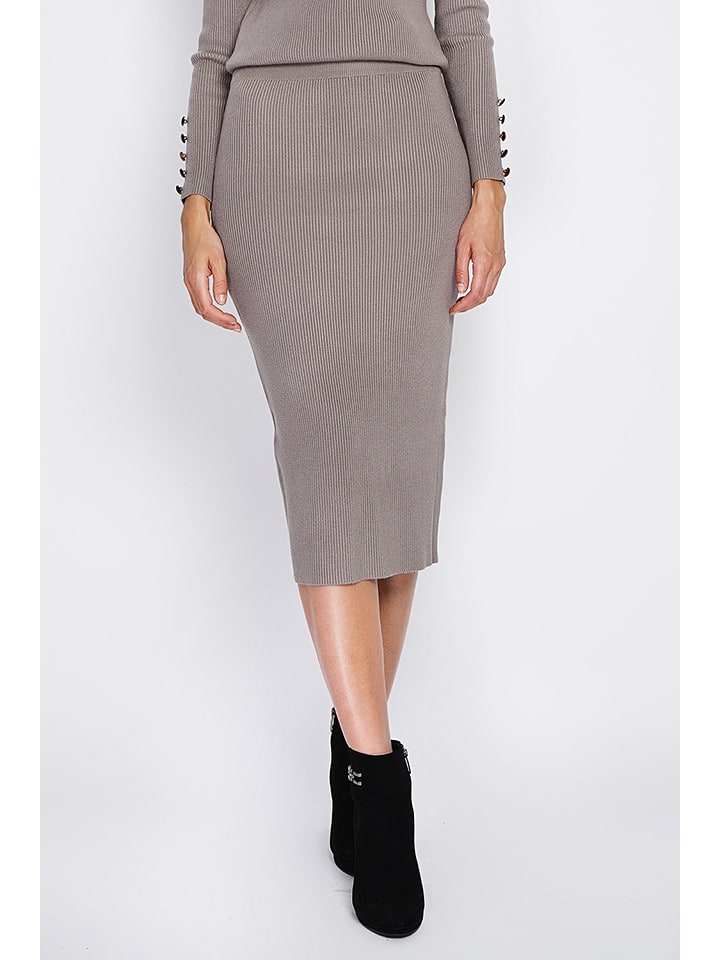 William de Faye Spódnica w kolorze szarobrązowym rozmiar: 42