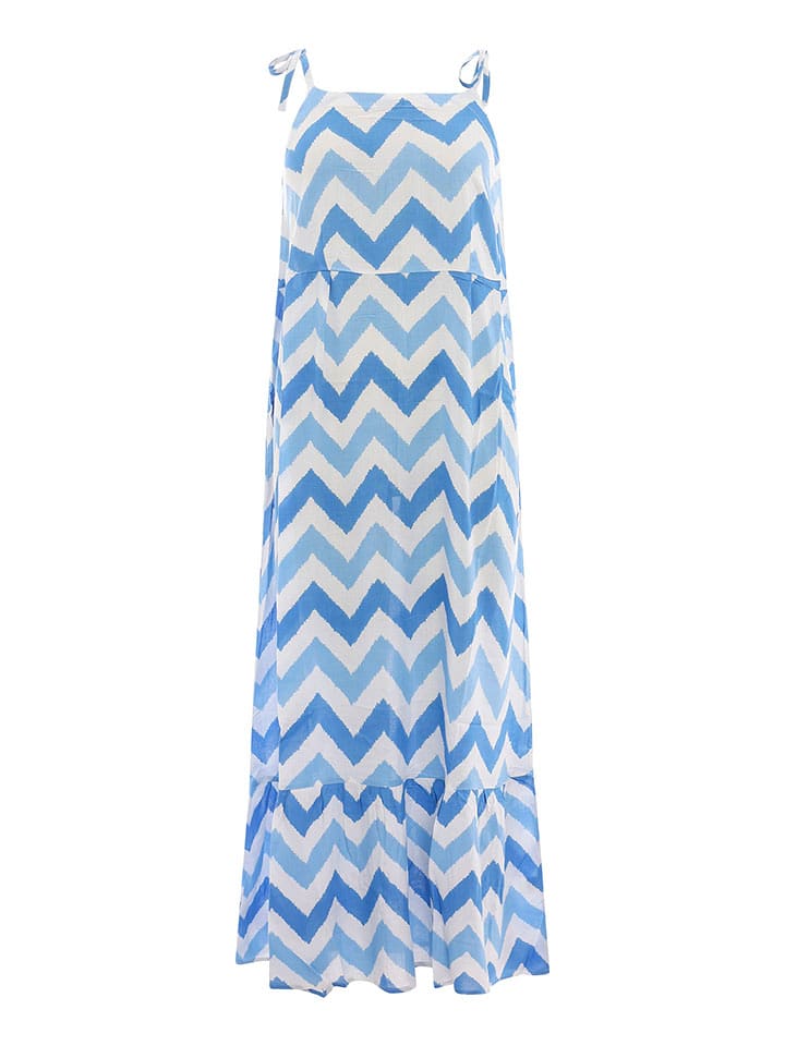 Zwillingsherz Sukienka "Zick-Zack" w kolorze niebiesko-błękitnym rozmiar: L/XL