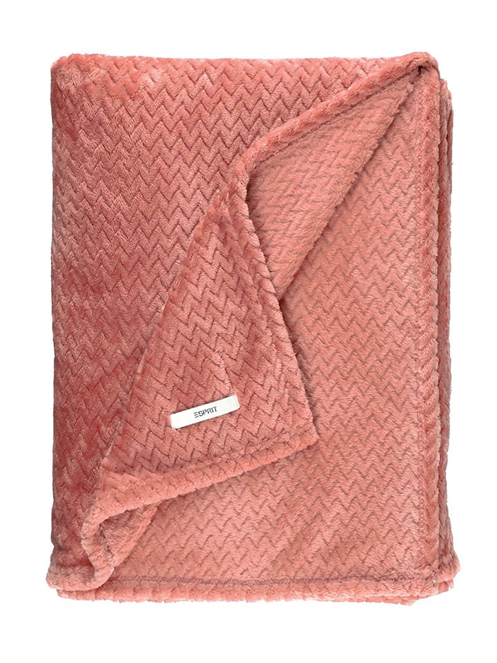 ESPRIT Pled "Comfy" w kolorze jasnoróżowym rozmiar: 150x200 cm