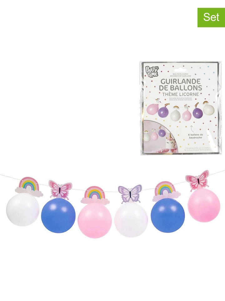 The Home Deco Kids Girlandy balonowe (3 szt.) w kolorze niebiesko-jasnoróżowo-białym rozmiar: onesize