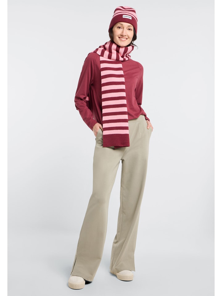 ELBSAND Spodnie dresowe "Marja" w kolorze beżowym rozmiar: M