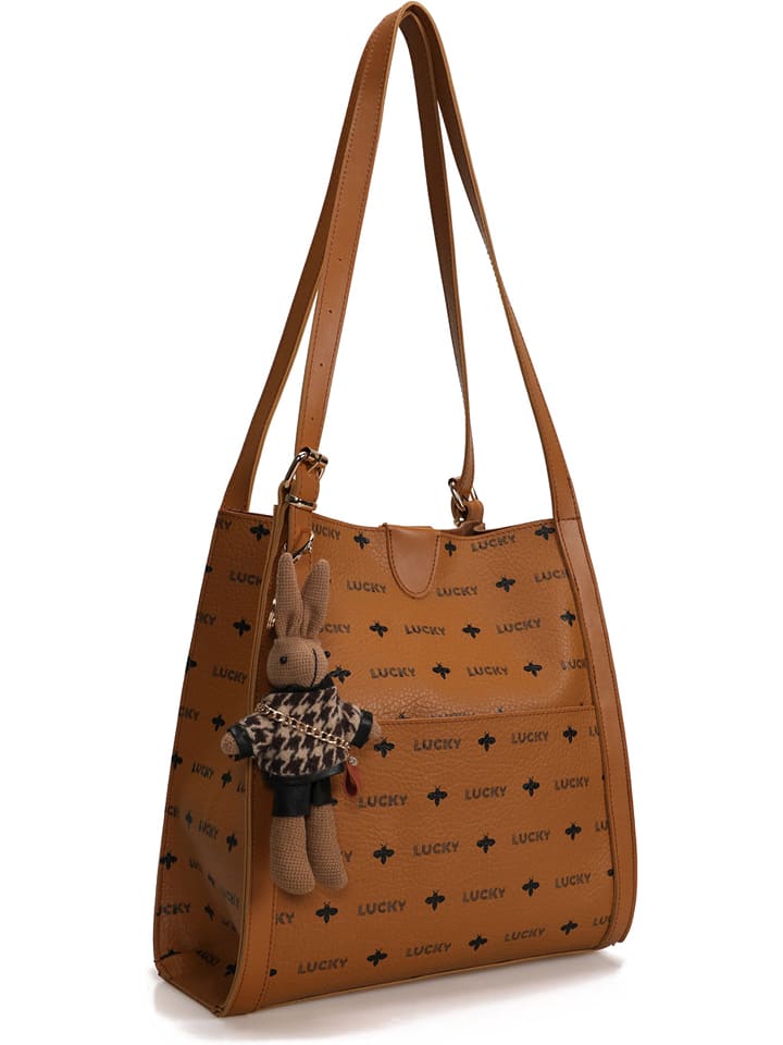 Lucky Bees Torebka w kolorze jasnobrązowym - 29 x 30 x 12 cm rozmiar: onesize
