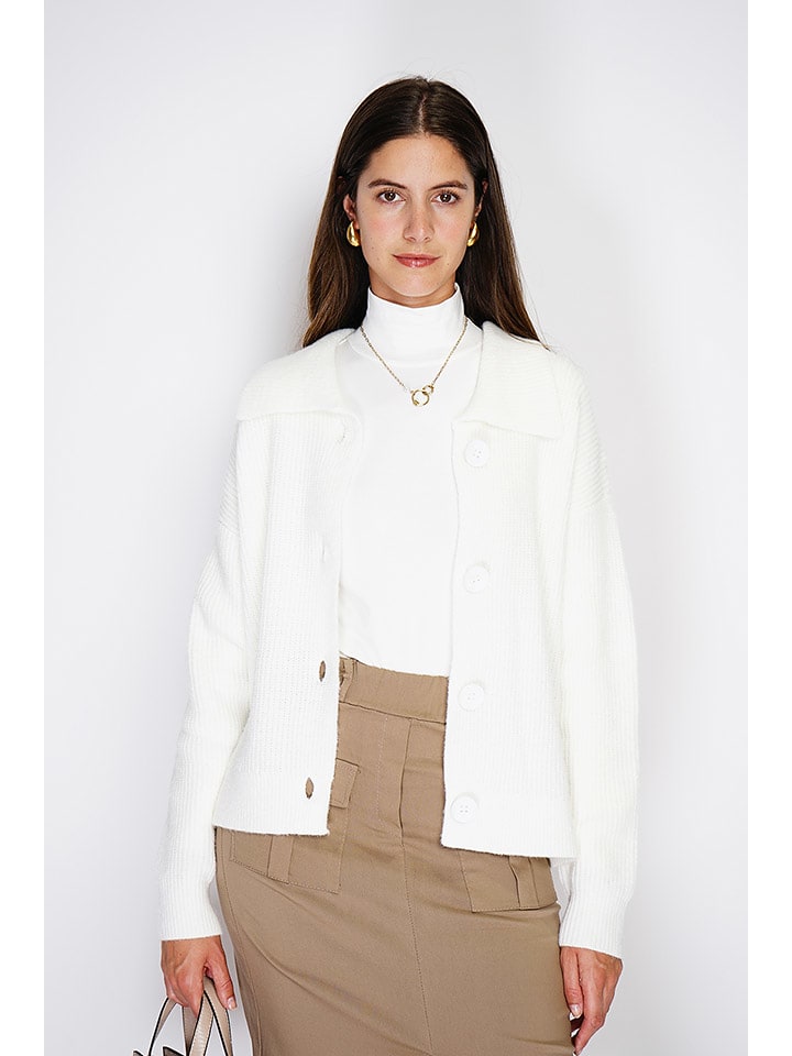 William de Faye Kardigan w kolorze białym rozmiar: 40