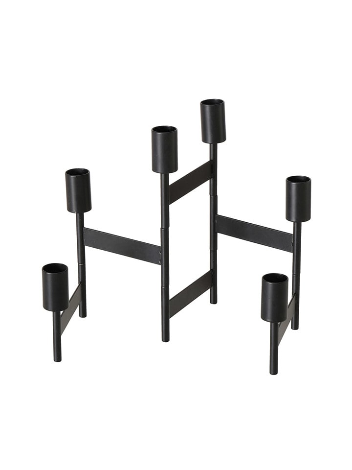 Boltze Świecznik "Kalika" w kolorze czarnym - 51 x 22 cm rozmiar: onesize