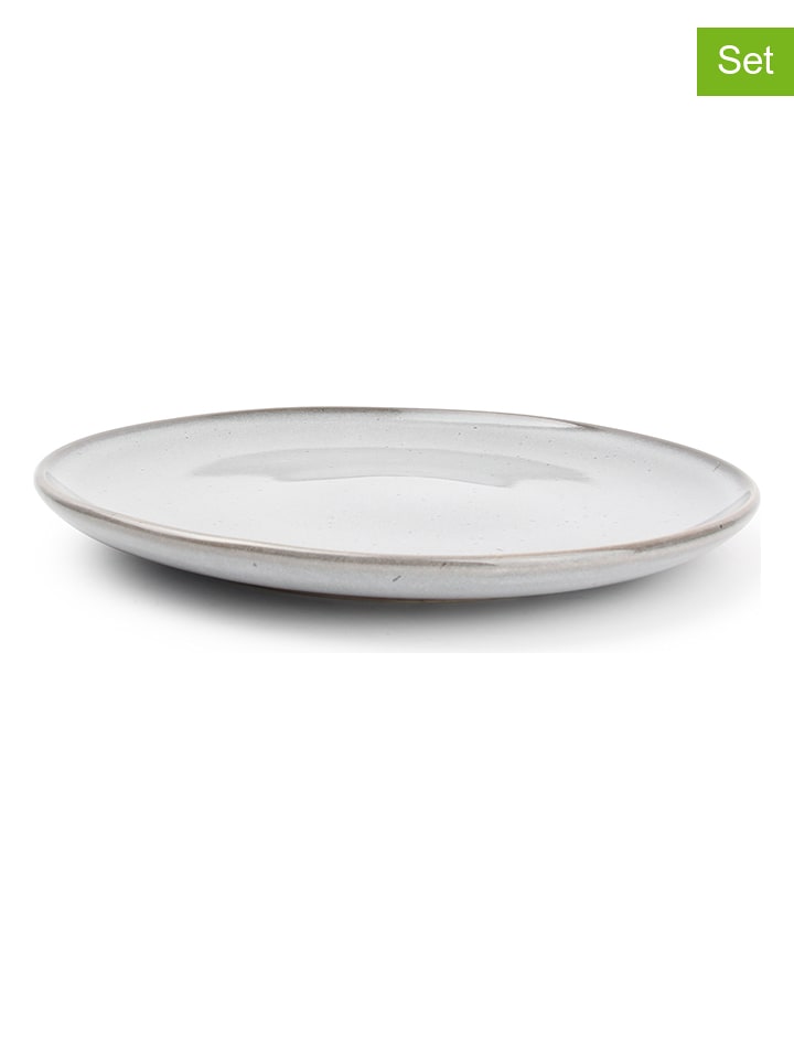 Salt and Pepper Talerzyki deserowe (4 szt.) "Freckles" w kolorze szarym - Ø 19,5 cm rozmiar: onesize