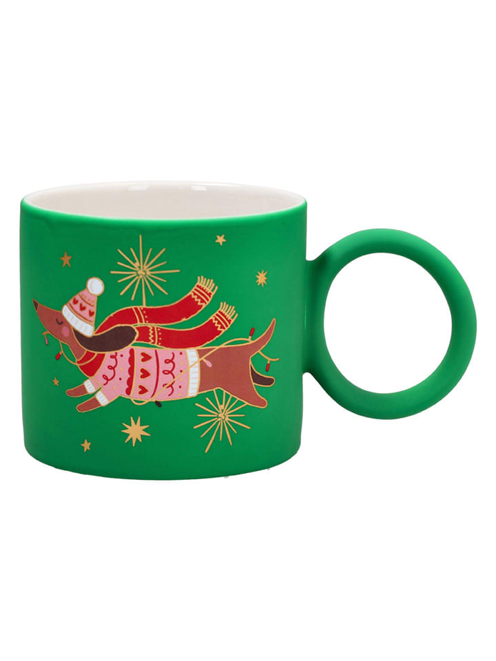 Tognana Kubek "Dog" w kolorze zielonym - 350 ml rozmiar: onesize