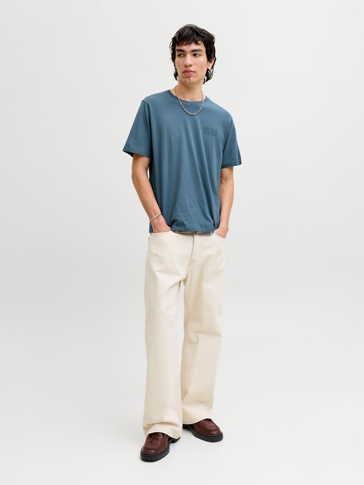 Jack & Jones Koszulka "Jjecorp" w kolorze niebieskim rozmiar: S