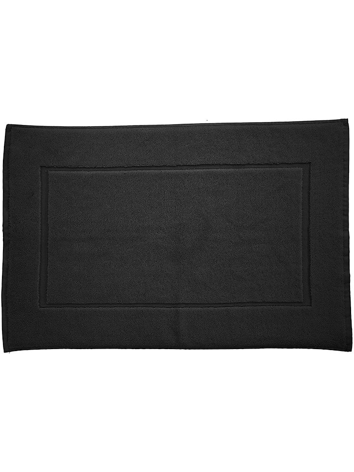 Soft by Perle de Coton Dywanik łazienkowy w kolorze czarnym - 50 x 80 cm rozmiar: 70x140 cm