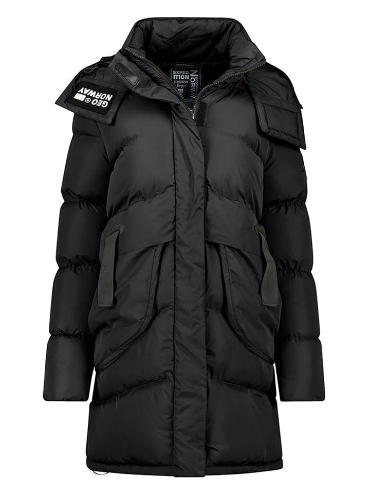 Geographical Norway Płaszcz pikowany "Dalmira" w kolorze czarnym rozmiar: L